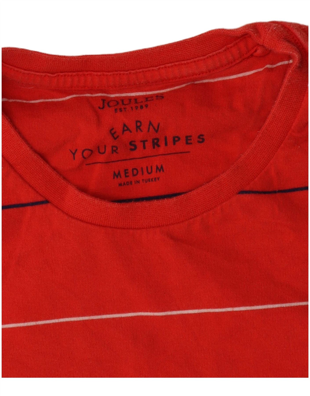 Tricou pentru bărbați Joules Top din bumbac cu dungi roșii medii