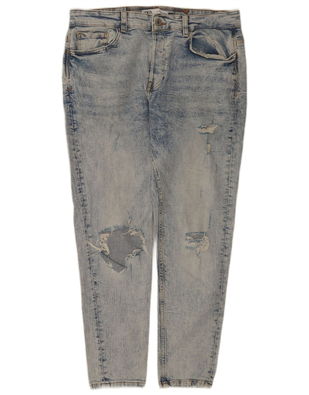 Blugi slim pentru bărbați Zara, învechiți, EU 44 Large W34 L28 Blue