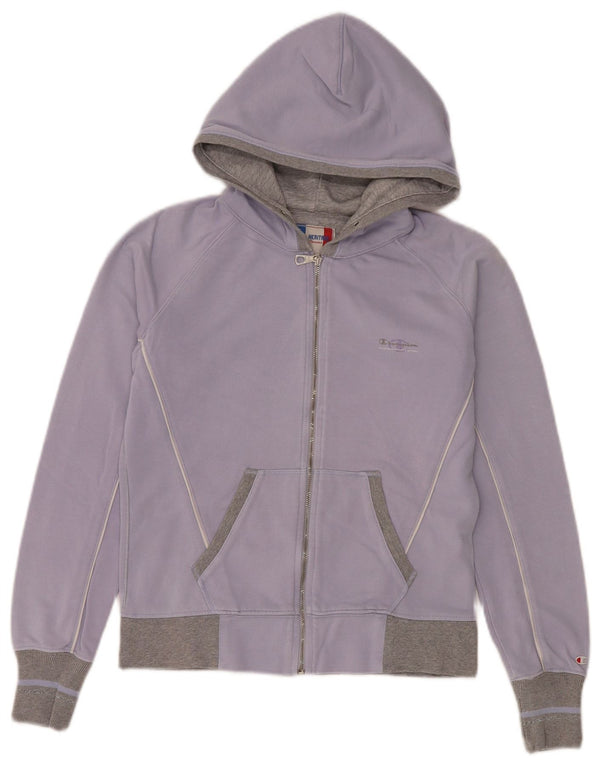 Pulover pentru femei Champion Heritage Classics cu fermoar cu glugă UK 10 Mic violet