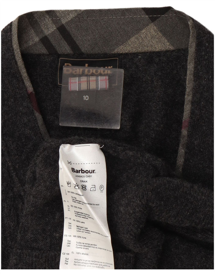 Pulover cardigan pentru femei Barbour UK 10 Lână gri mică
