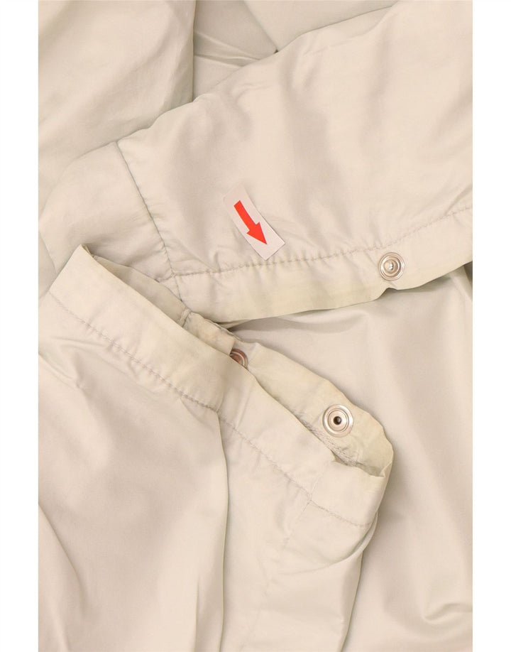 Pantaloni vintage pentru femei, UK 12, poliester alb mediu