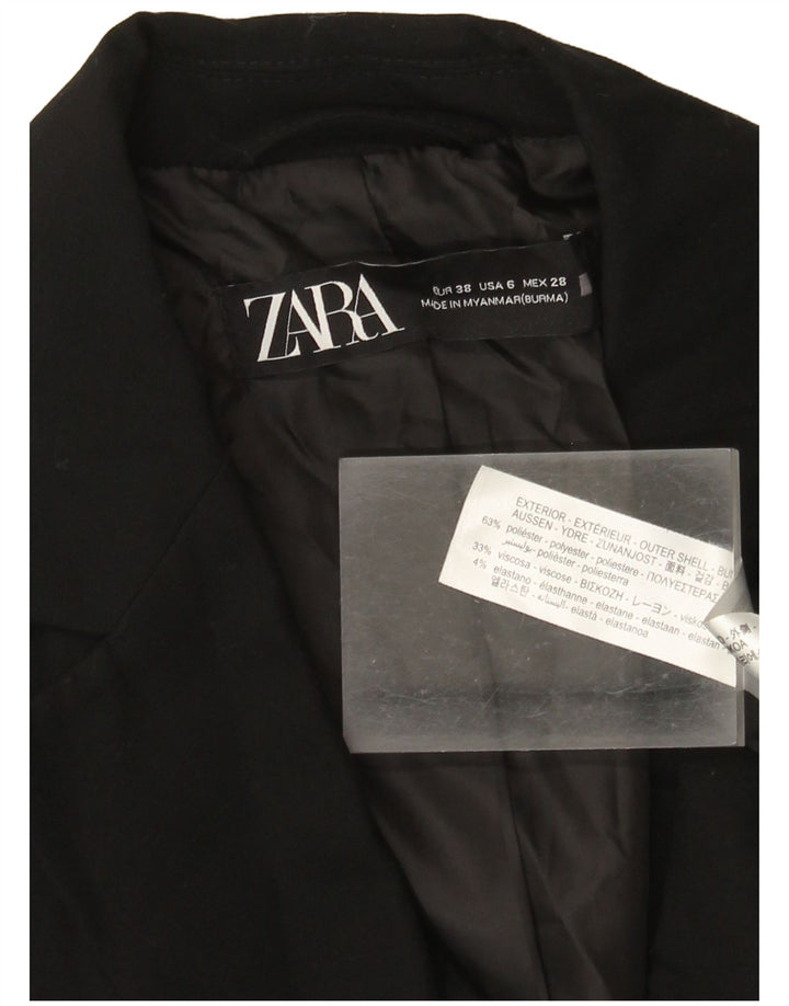 Jachetă pentru femei Zara cu 1 nasture EU 38 Poliester negru mic