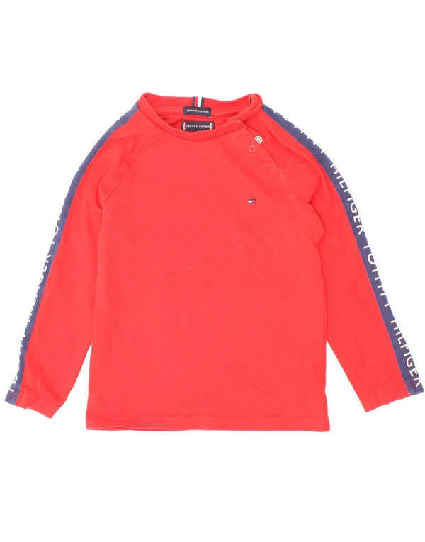 Tommy Hilfiger pentru bebeluși, bluză cu grafică cu mânecă lungă, 18-24 luni, roșu