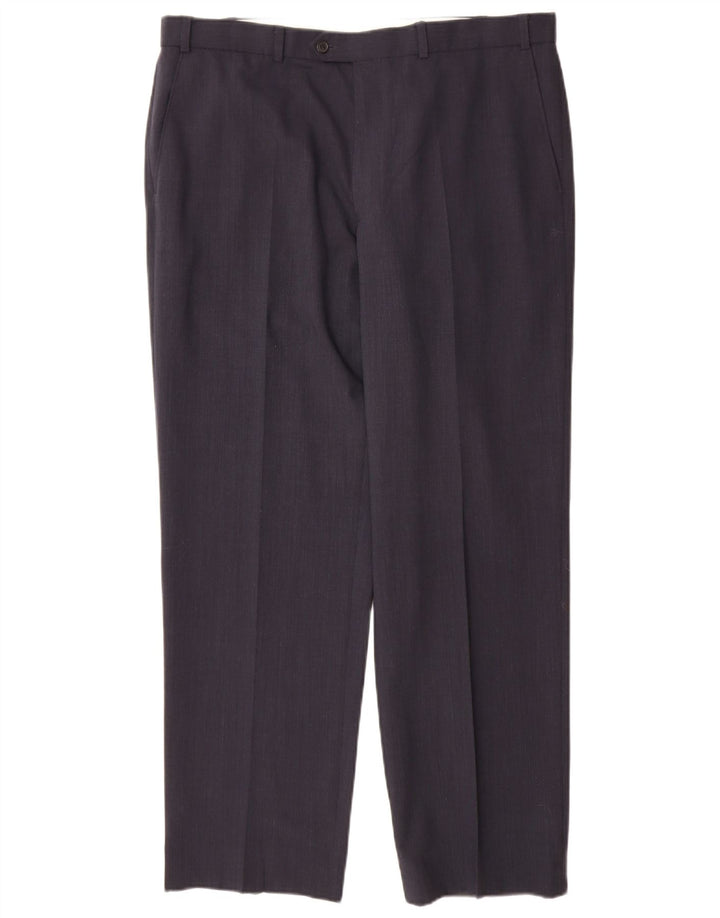 Marks & Spencer Pantaloni drepți pentru bărbați L38 L31 Poliester bleumarin