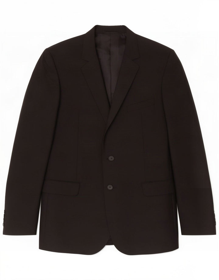 Jachetă pentru bărbați cu 2 nasturi Aquascutum UK 42 XL Lână neagră