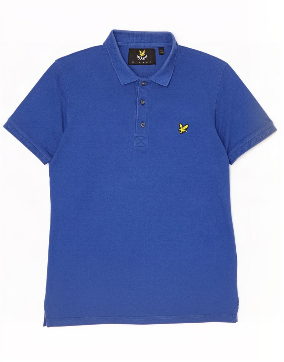 Tricou polo Lyle & Scott pentru bărbați, bumbac albastru mediu