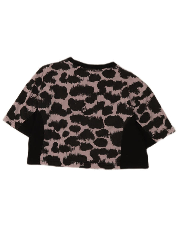 Tricou Crop Graphic Fila Fete Top 9-10 Ani Negru Animal Print
