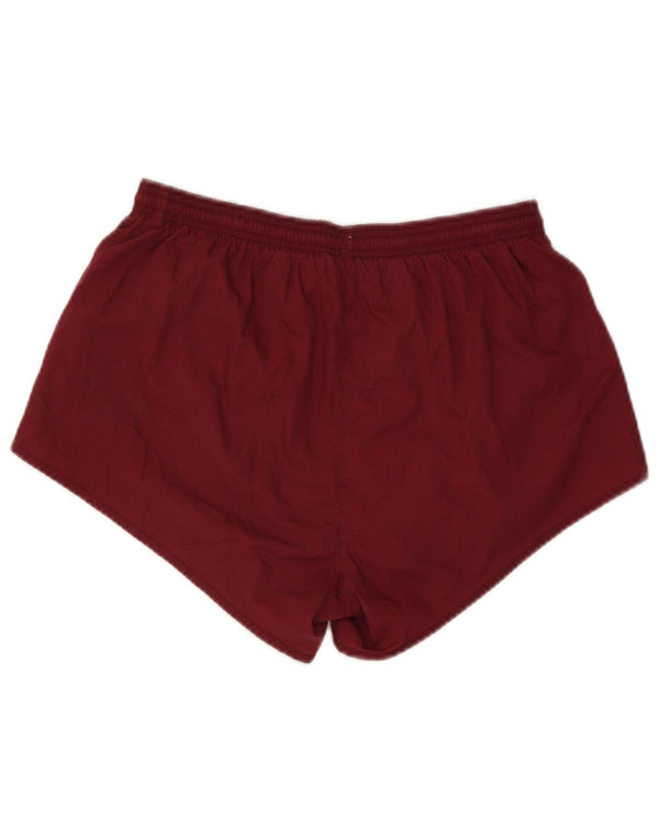 Adidas Womens Sport Shorts UK 14 Medium  Burgundy Polyester