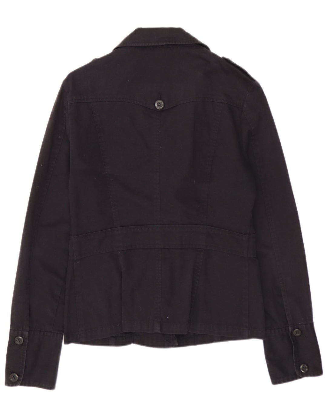 Jachetă militară WAREHOUSE pentru femei UK 12, bumbac mediu negru