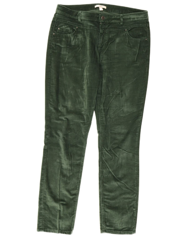 Pantaloni drepti din velur pentru femei Esprit UK 16 Large W34 L30 Green