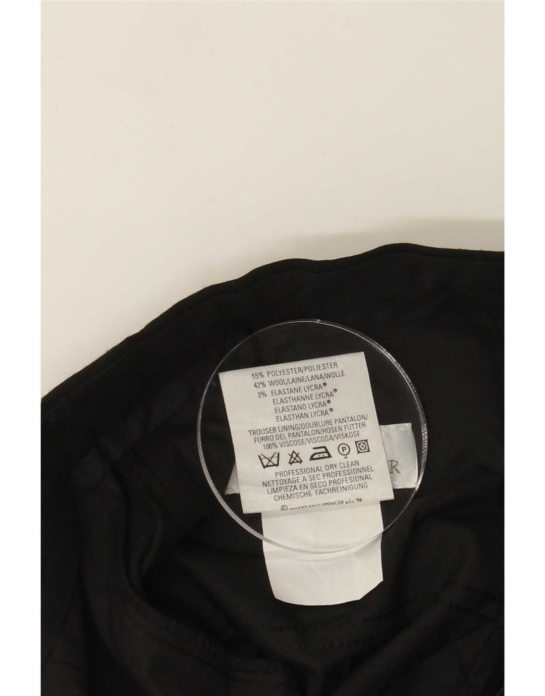 Pantaloni de costum pentru bărbați Marks & Spencer L32 L33 Poliester negru