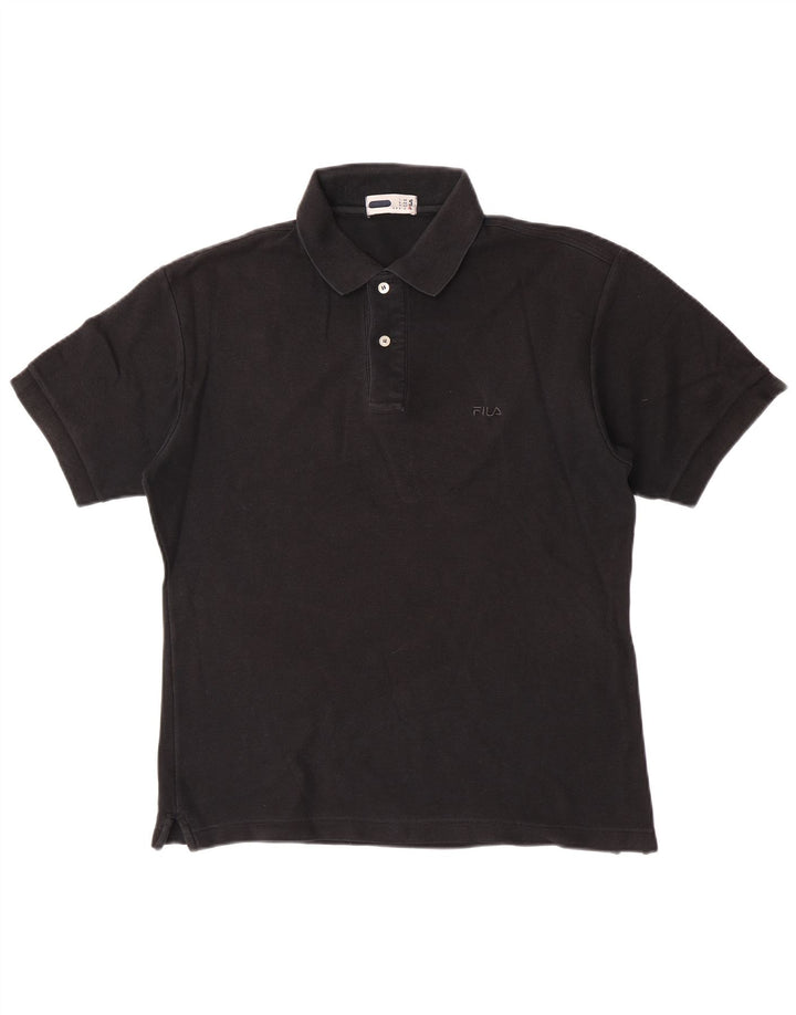 Tricou Polo Fila Bărbați IT 46 Small Negru Bumbac