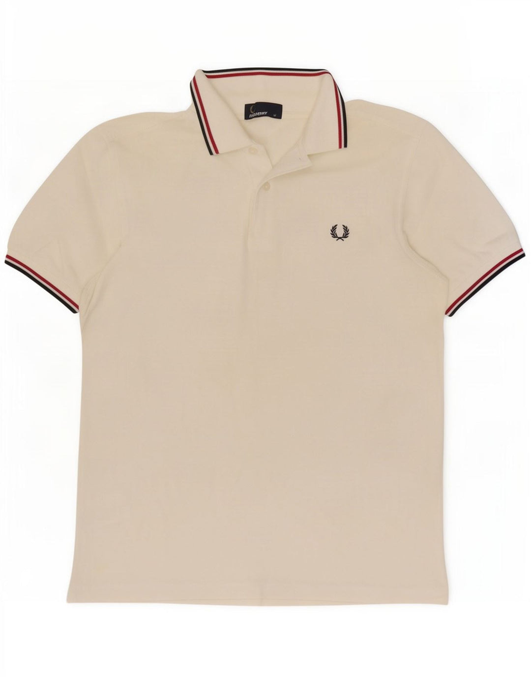 Cămașă polo Fred Perry pentru bărbați, bumbac alb mediu
