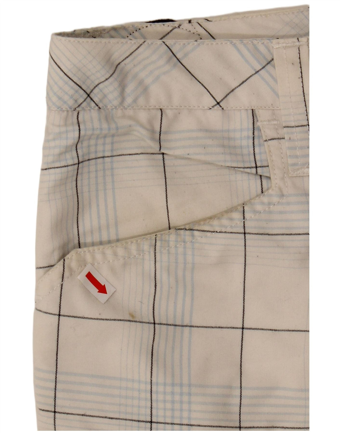 Pantaloni scurți casual pentru bărbați QUIKSILVER, cu grafică, W30, poliester cu carouri albe medii