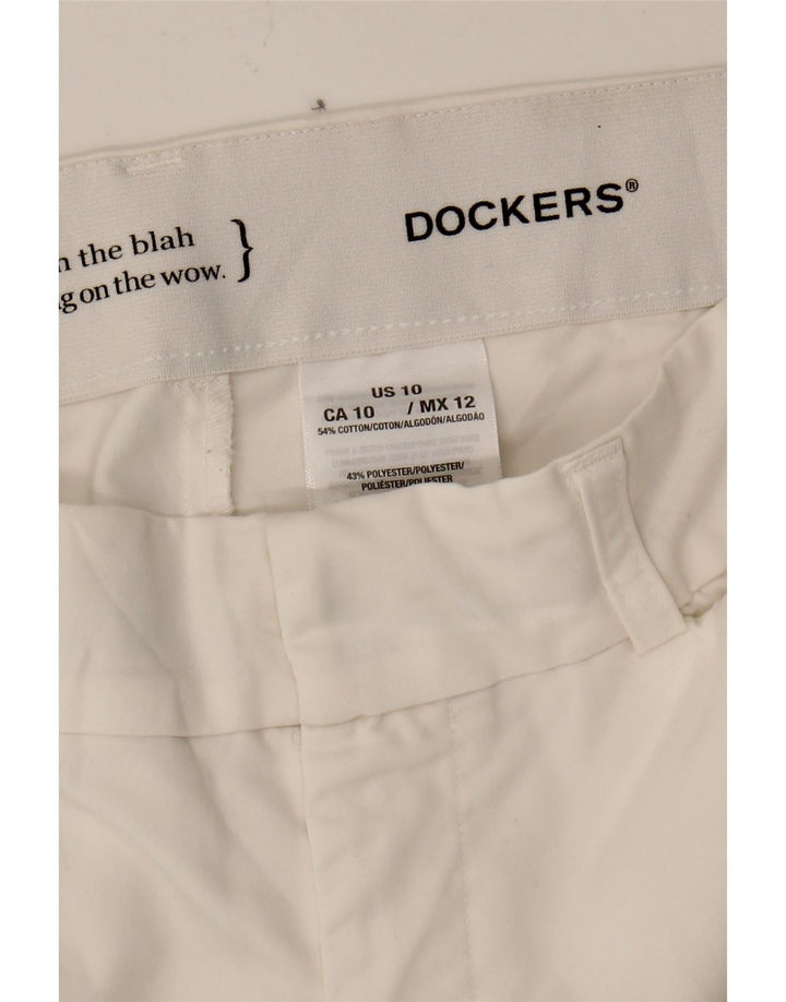 DOCKERS Womens Capri Trousers US 10 Large W32 L21 White Cotton Vintage Dockers and Second-Hand Dockers from Messina Hembry 