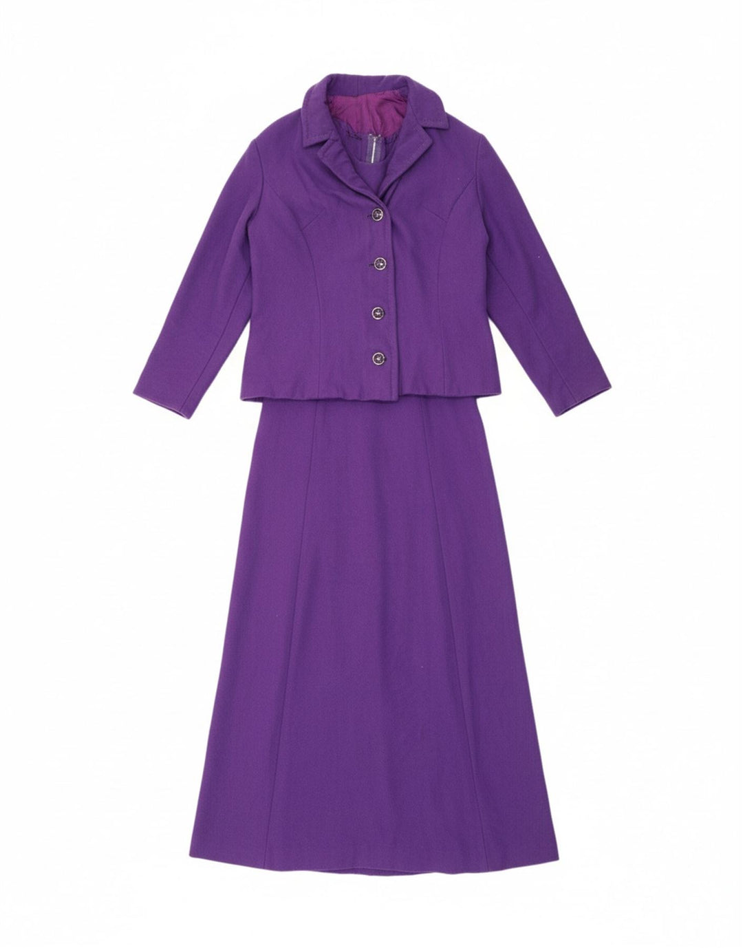VINTAGE Womens 2 Piece Set UK 12 Medium Purple