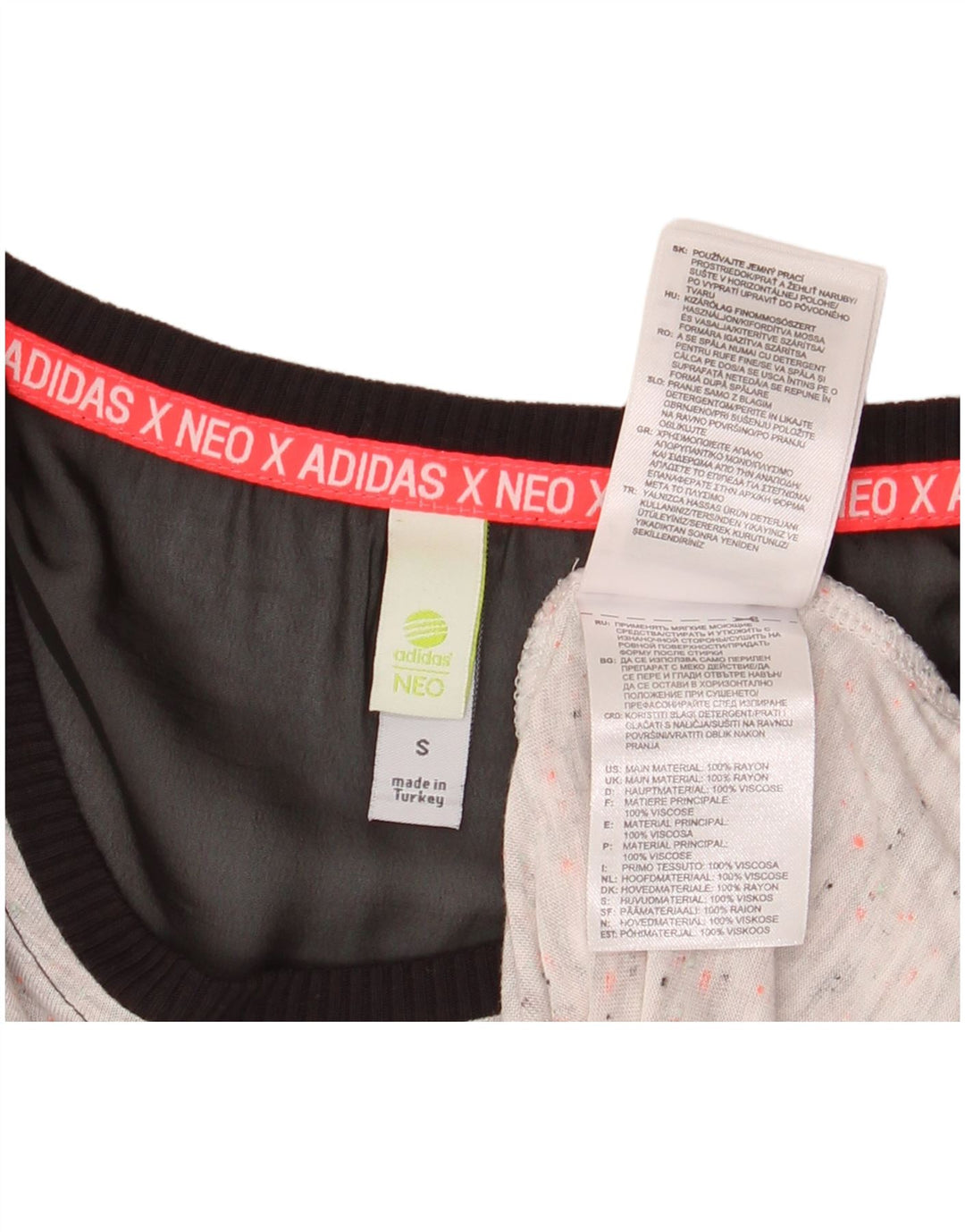 Rochie tricou fără mâneci pentru femei ADIDAS UK 10 mic, gri, raion, bloc de culoare