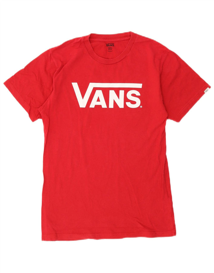Tricou grafic Vans pentru bărbați Top mic bumbac roșu