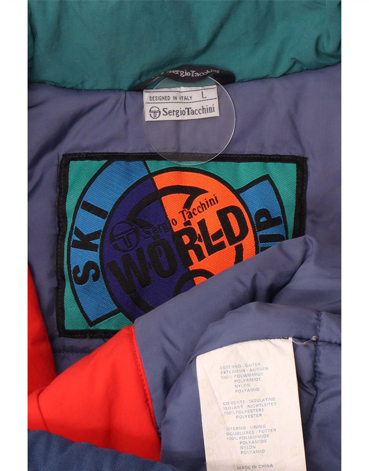 Jachetă de schi pentru bărbați Sergio Tacchini UK 40, mare, multicoloră