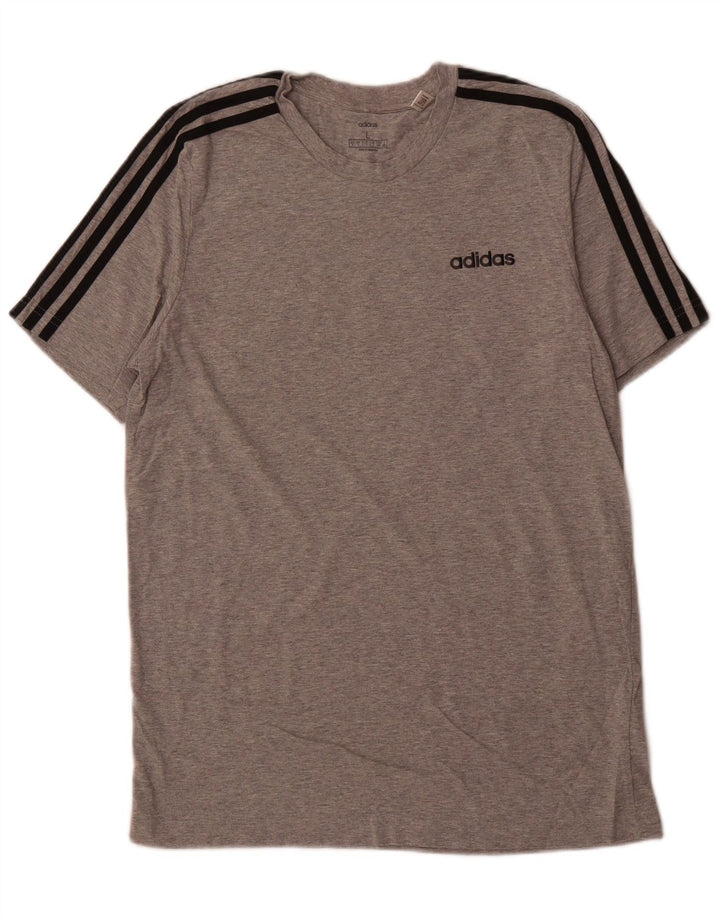 ADIDAS Mens T-Shirt Top Large Grey Cotton