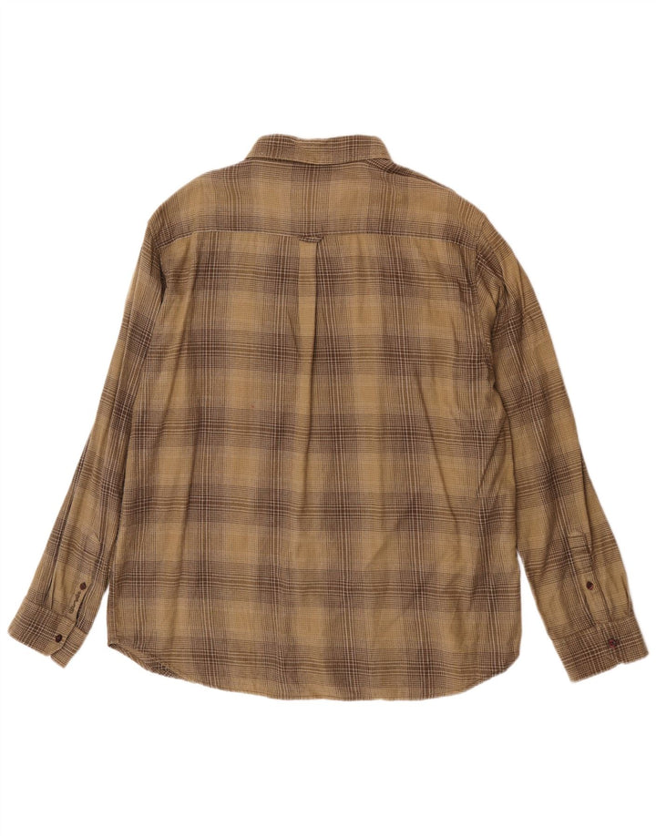 Cămașă de flanel pentru bărbați Wrangler 2XL din bumbac kaki Check