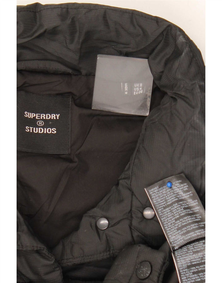 Superdry Jachetă Captusă Crop pentru femei UK 8 Small Black Poliester