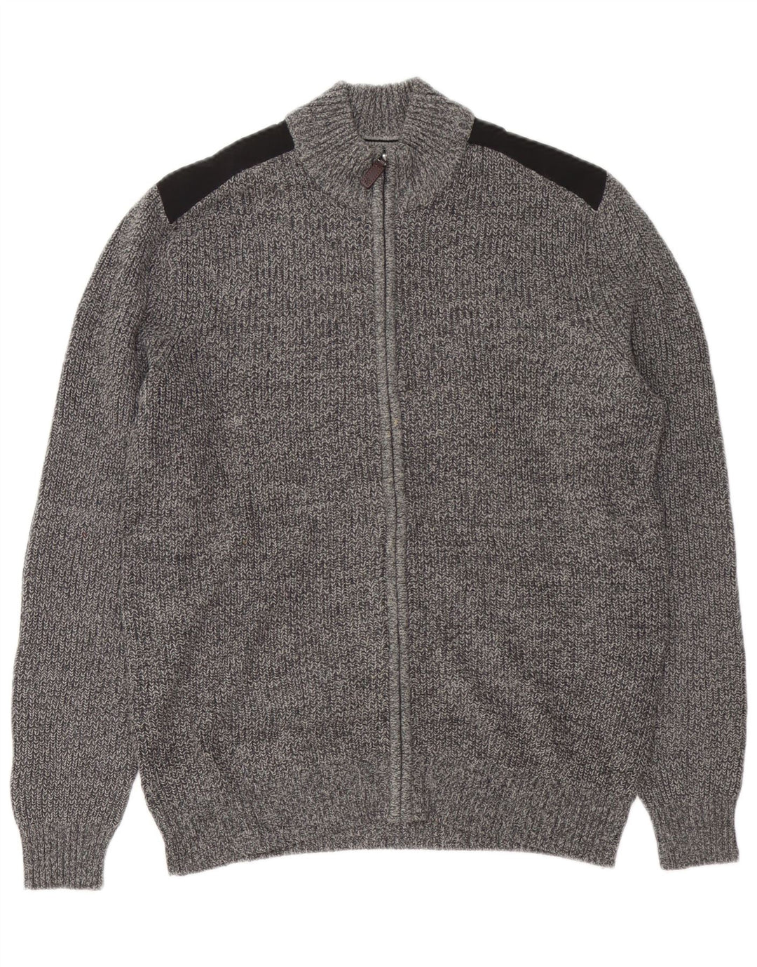 Pulover cardigan IZOD pentru bărbați, bumbac color bloc, gri mediu
