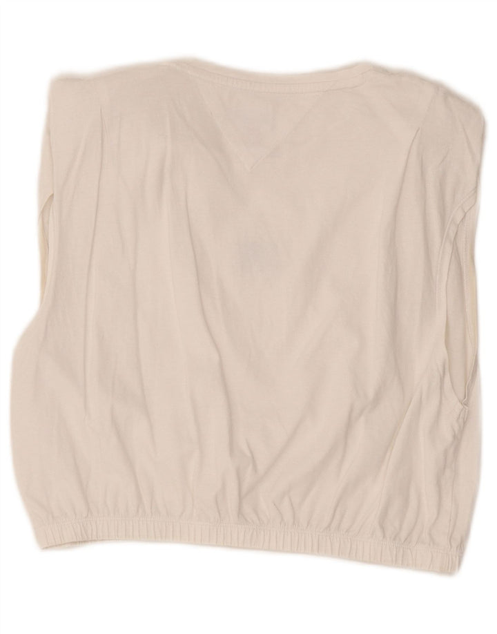 Top cu vestă crop pentru femei Tommy Hilfiger UK 14 Large White