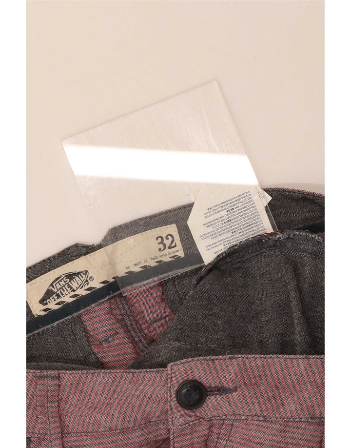 Pantaloni scurți chino Vans pentru bărbați, mediu W32, bumbac cu dungi roz
