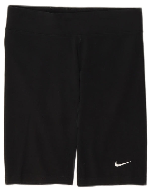 Pantaloni scurti sport Nike pentru femei UK 10 mici, negru, bumbac