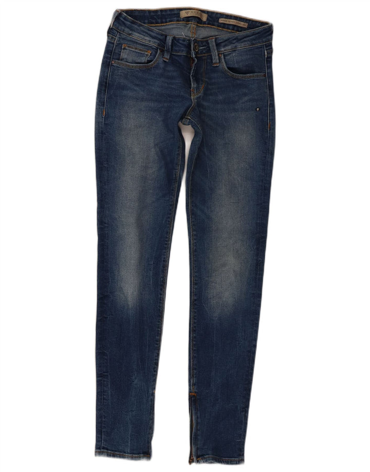 Blugi skinny pentru femei GUESS cu talie joasă W26 L29 albastru