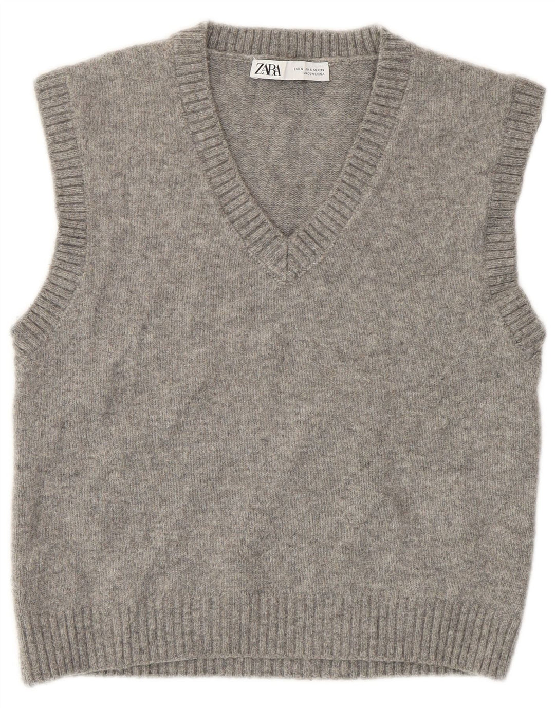 Top tanc pentru femeie Zara Crop Vest UK 10 Small Gri