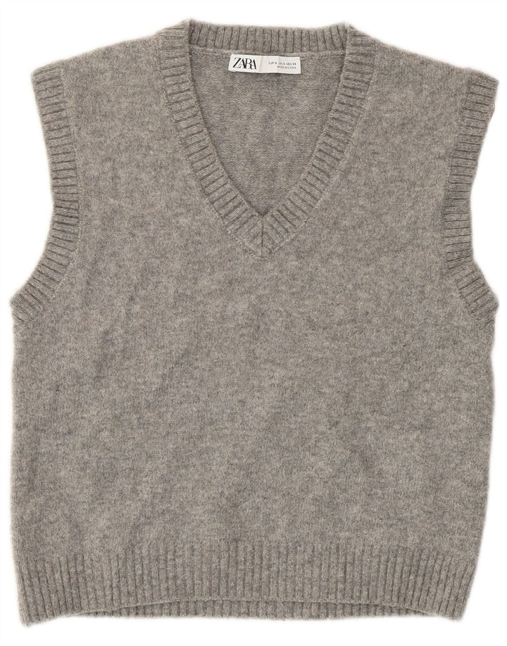 Top tanc pentru femeie Zara Crop Vest UK 10 Small Gri
