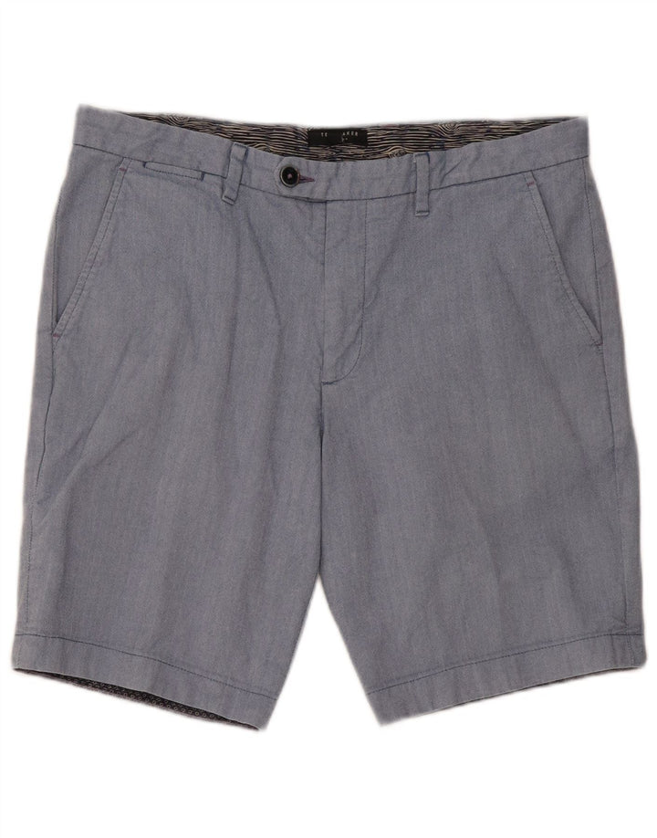 Pantaloni scurți chino pentru bărbați Ted Baker W34, bumbac în spina de pește, mare, albastru