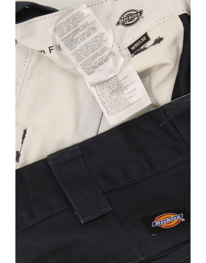 DICKIES Pantaloni chino slim pentru bărbați L30 L26 poliester bleumarin