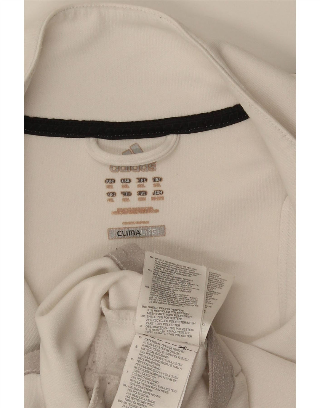 Adidas Mens Climalite Trening Top Jacket XL White Poliester