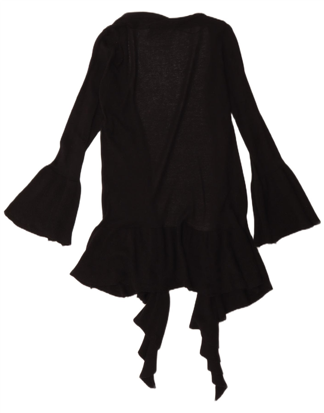 Pulover cardigan deschis pentru femei Zara UK 12 bumbac mediu negru