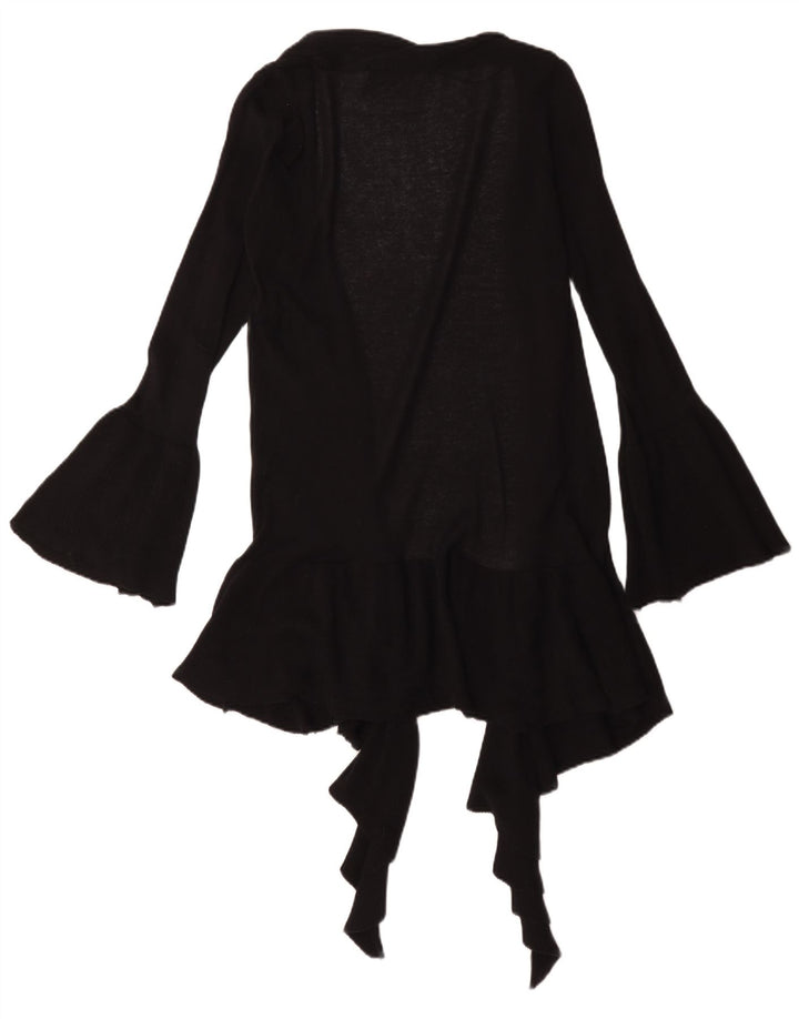 Pulover cardigan deschis pentru femei Zara UK 12 bumbac mediu negru