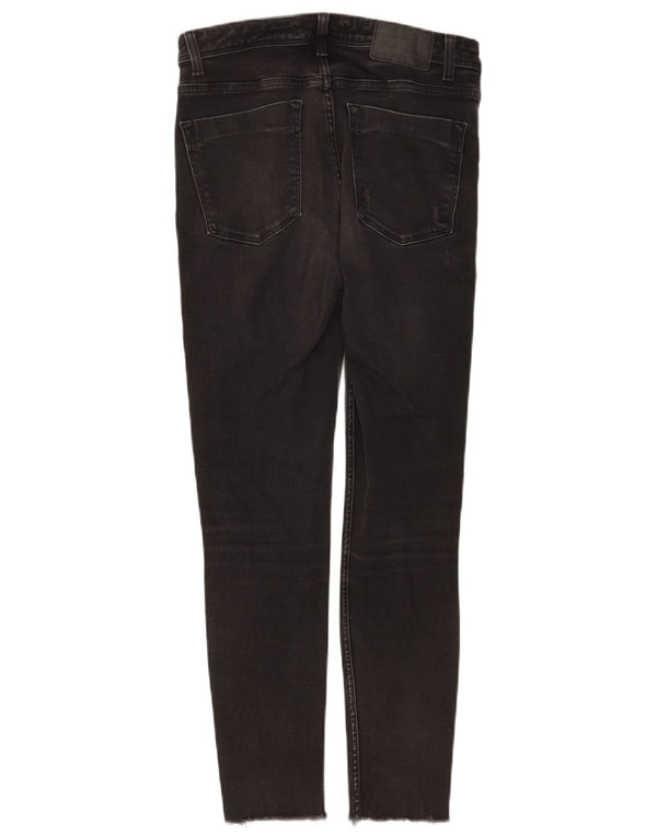 Blugi skinny pentru femei cu talie înaltă ZARA EU 38 Mici W28 L26 Negri