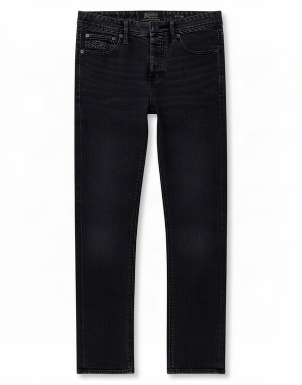 Blugi Superdry pentru bărbați, slim fit, L32 L32, bumbac negru