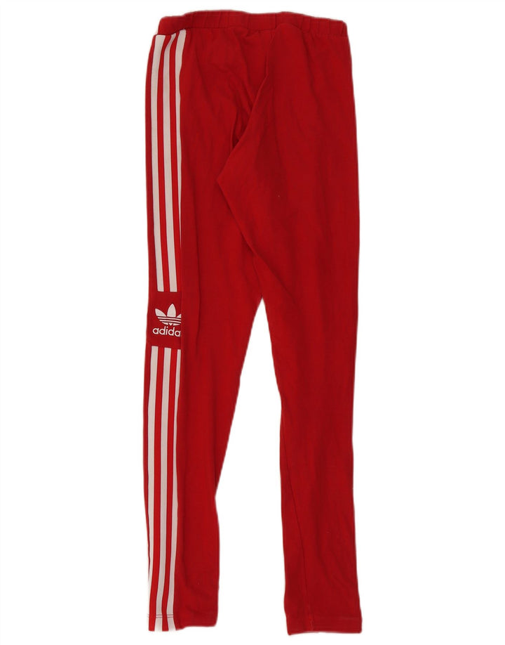 Leggings grafic Adidas pentru femei UK 8 Small Red Bumbac
