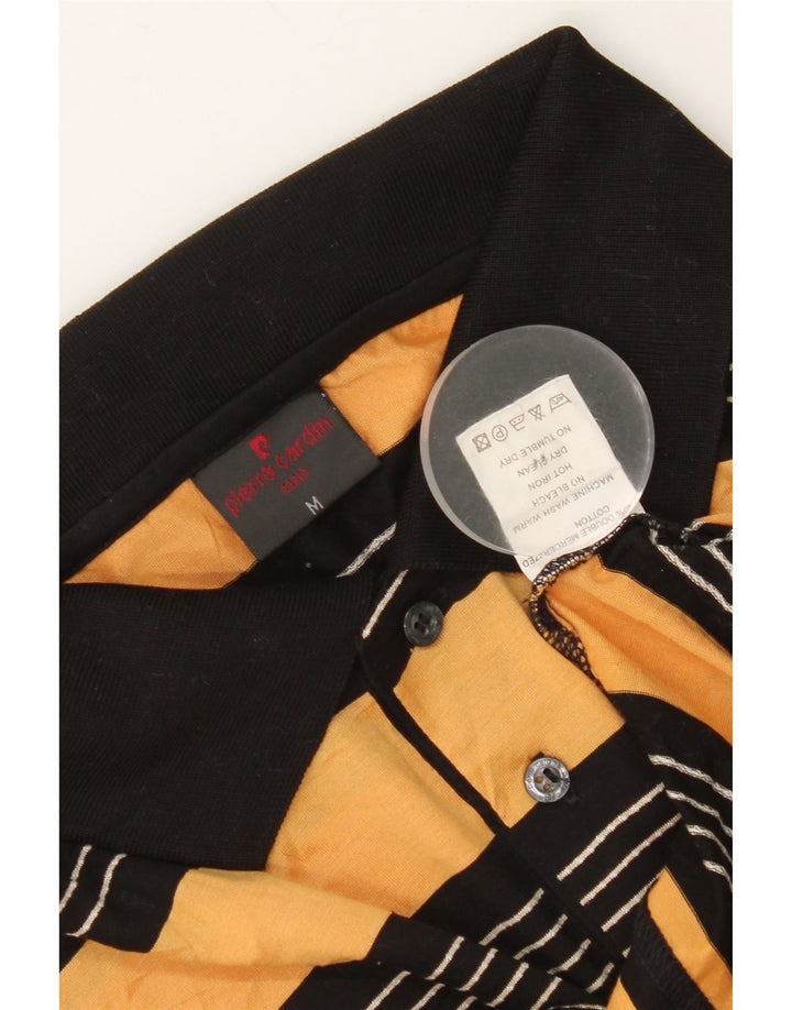 Cămașă polo Pierre Cardin pentru bărbați, bumbac cu dungi galbene medii