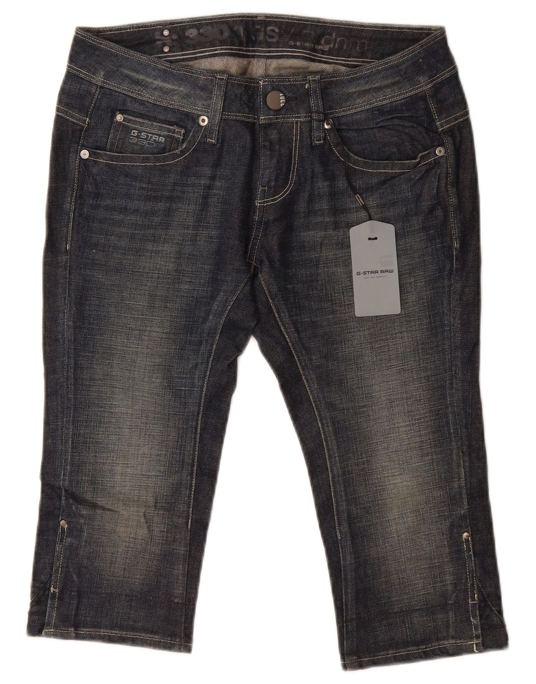Blugi Capri pentru femei G-Star W28 L17 Bumbac albastru