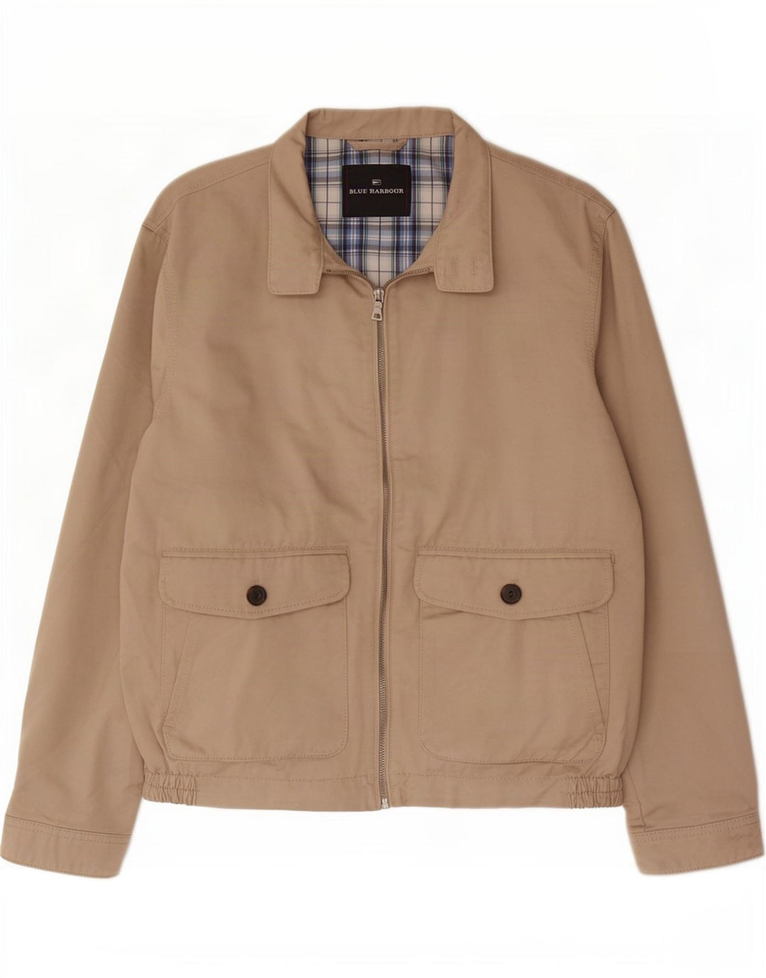Marks & Spencer pentru bărbați Blue Harbour Bomber Jacket UK 38, bumbac mediu bej