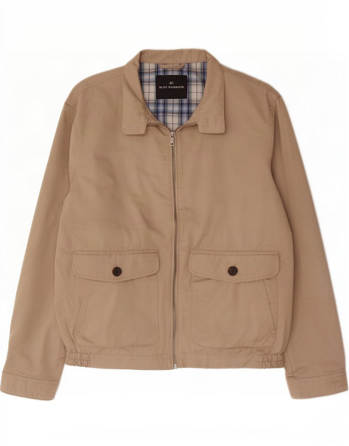 Marks & Spencer pentru bărbați Blue Harbour Bomber Jacket UK 38, bumbac mediu bej