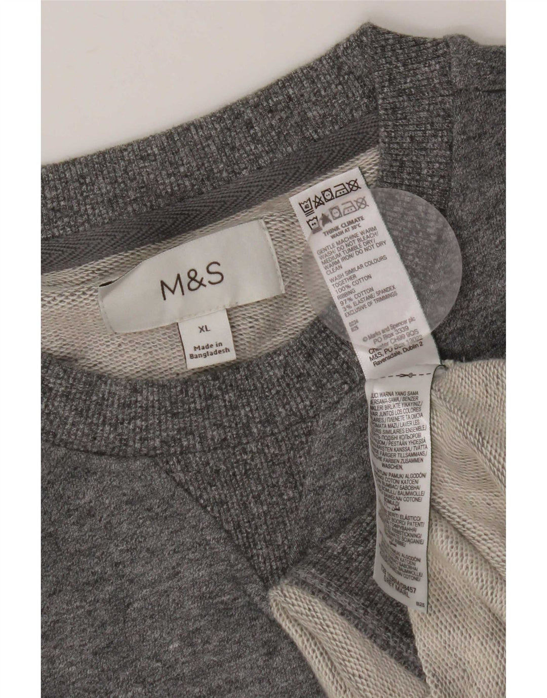 Hanorac pentru bărbați Marks & Spencer Pulover XL bumbac gri