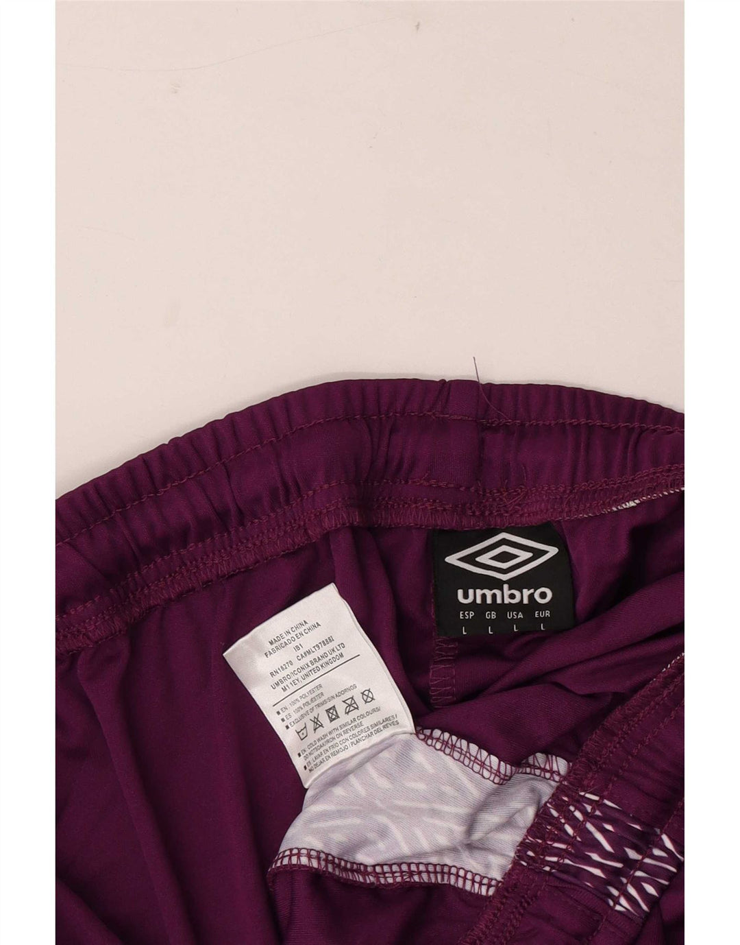 Pantaloni scurți sport grafic Umbro pentru bărbați, mari, mov, poliester