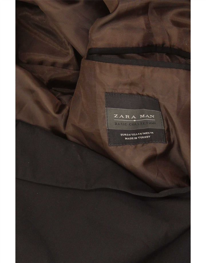 Blazer pentru bărbați Zara cu 2 nasturi EU 54 XL bumbac negru