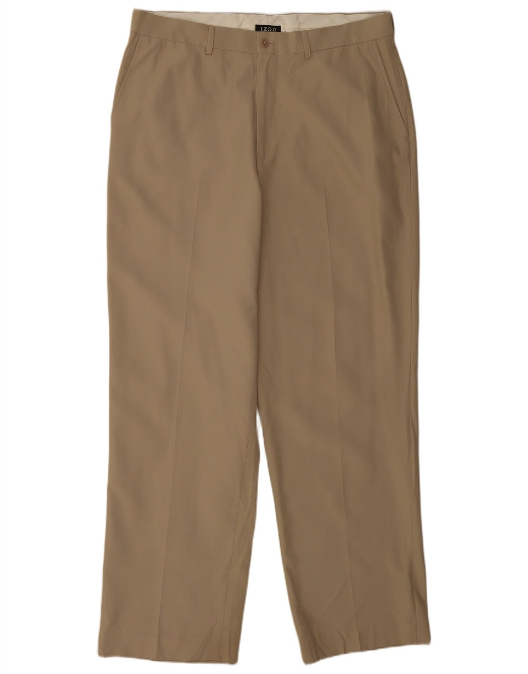 Pantaloni chino drept bărbați Izod L36 L32 poliester bej