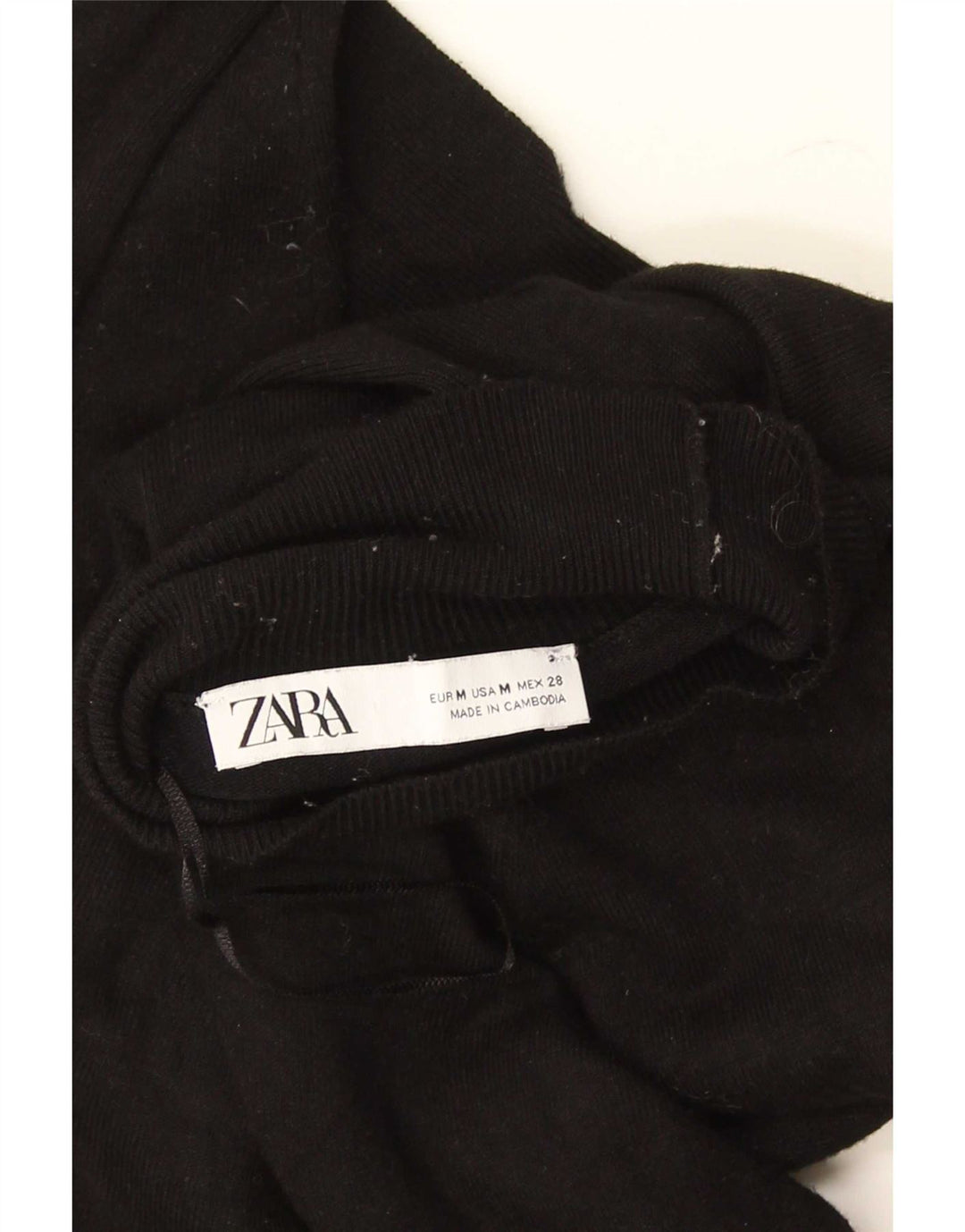 Pulover pentru femei cu gât țestoasă Zara UK 12 Medium Negru